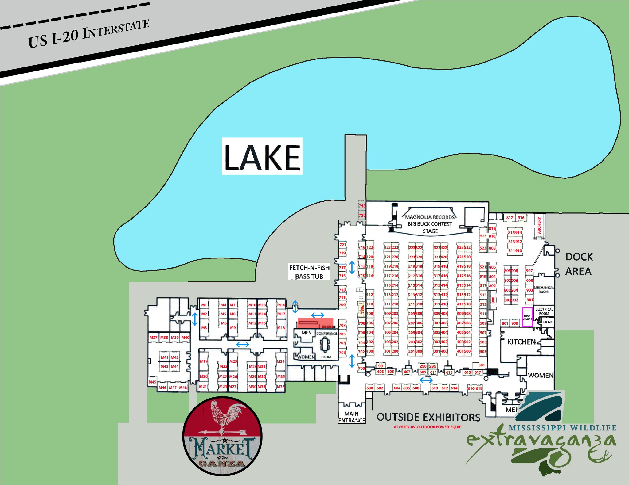Mississippi Wildlife Extravaganza layout map